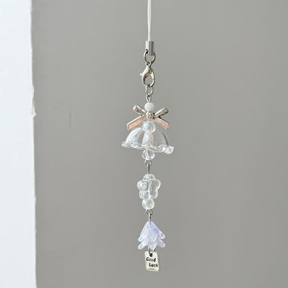 Minimalist White Wind Chime Phone Charm
