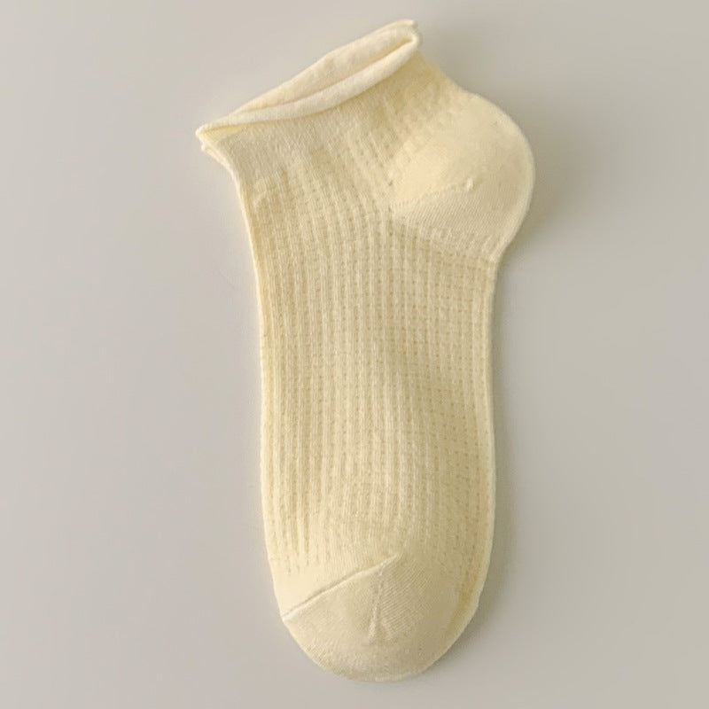 Simple Solid Color Low Ankle Socks