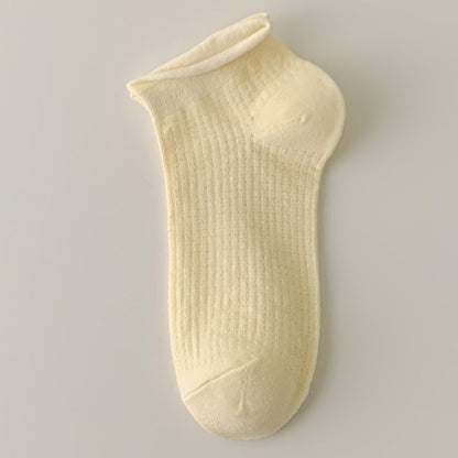 Simple Solid Color Low Ankle Socks