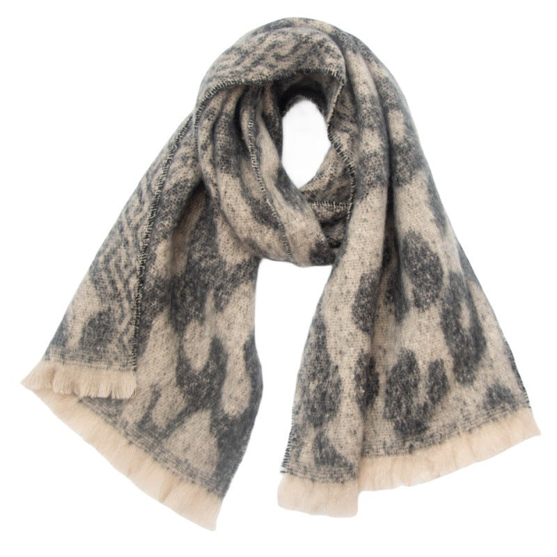 Vintage Leopard Print Soft Scarves