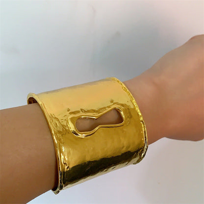Leopard Print Wide Open Cuff Bracelet