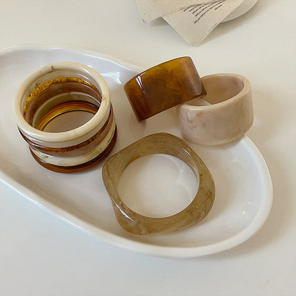 Irregular Acrylic Resin Layered Bracelets
