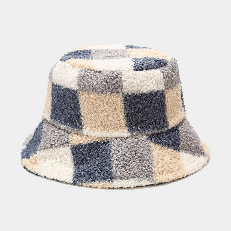 Colorful Plaid Warm Winter Bucket Hats