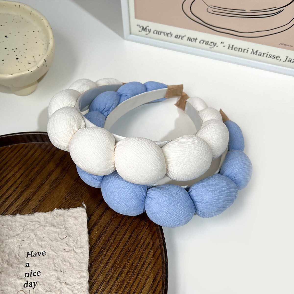 Sponge Twist Clouds Hairband