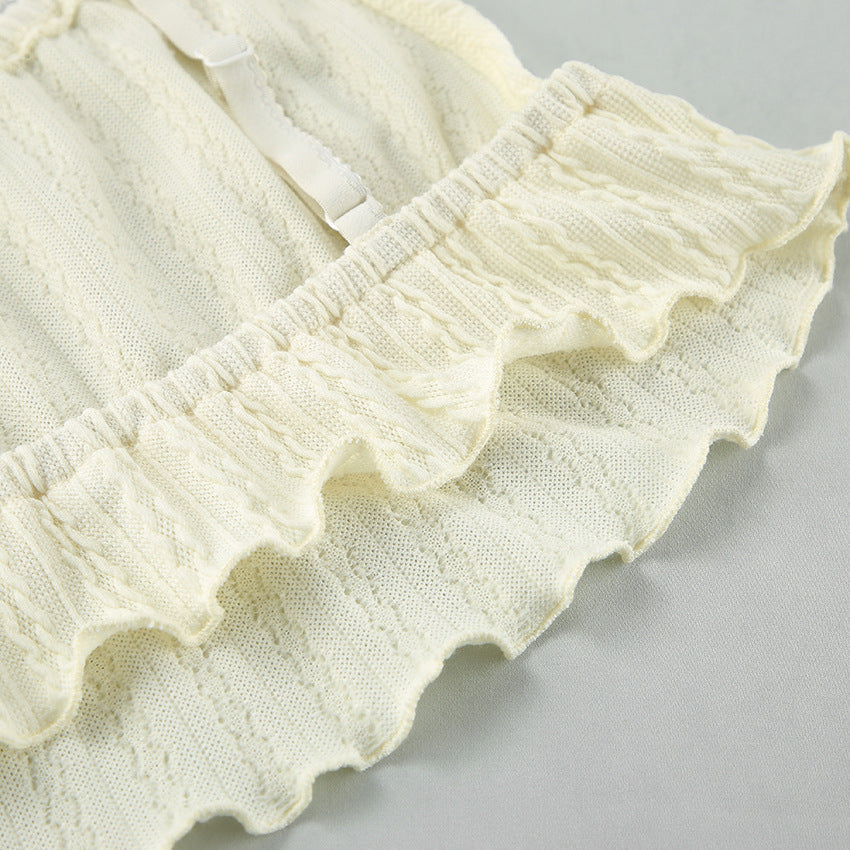 Hellow Lace Flounce Sleepwear Sets