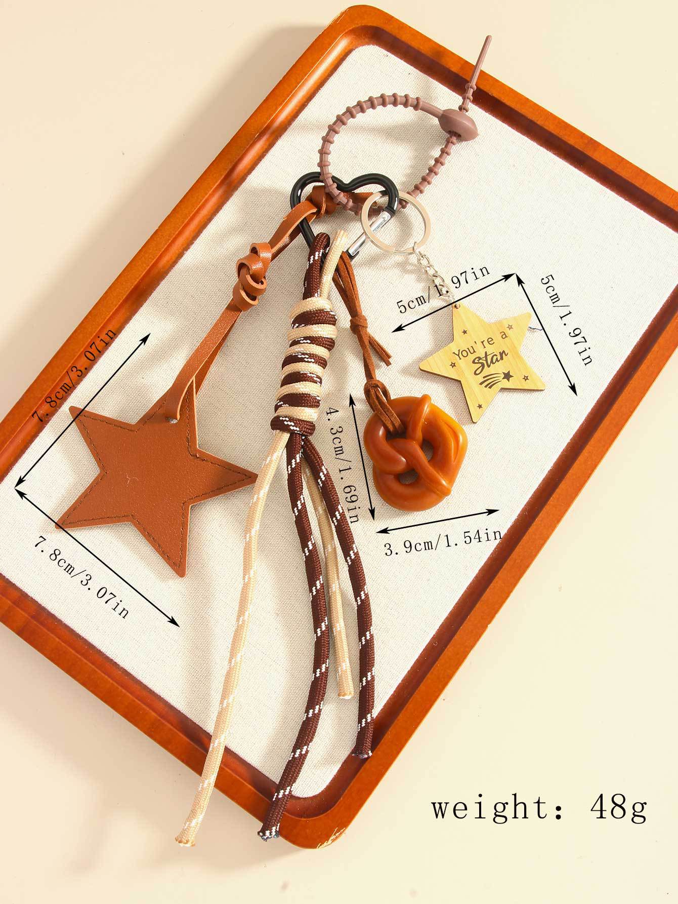 Star Rope Braided Keychain Bag Charms