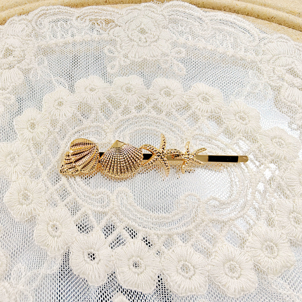 Trendy Pearl Starfish Rhinestone Hair Claw