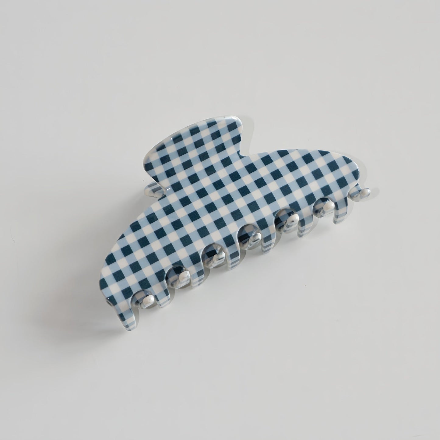 Simple Plaid Acetate Hair Claws