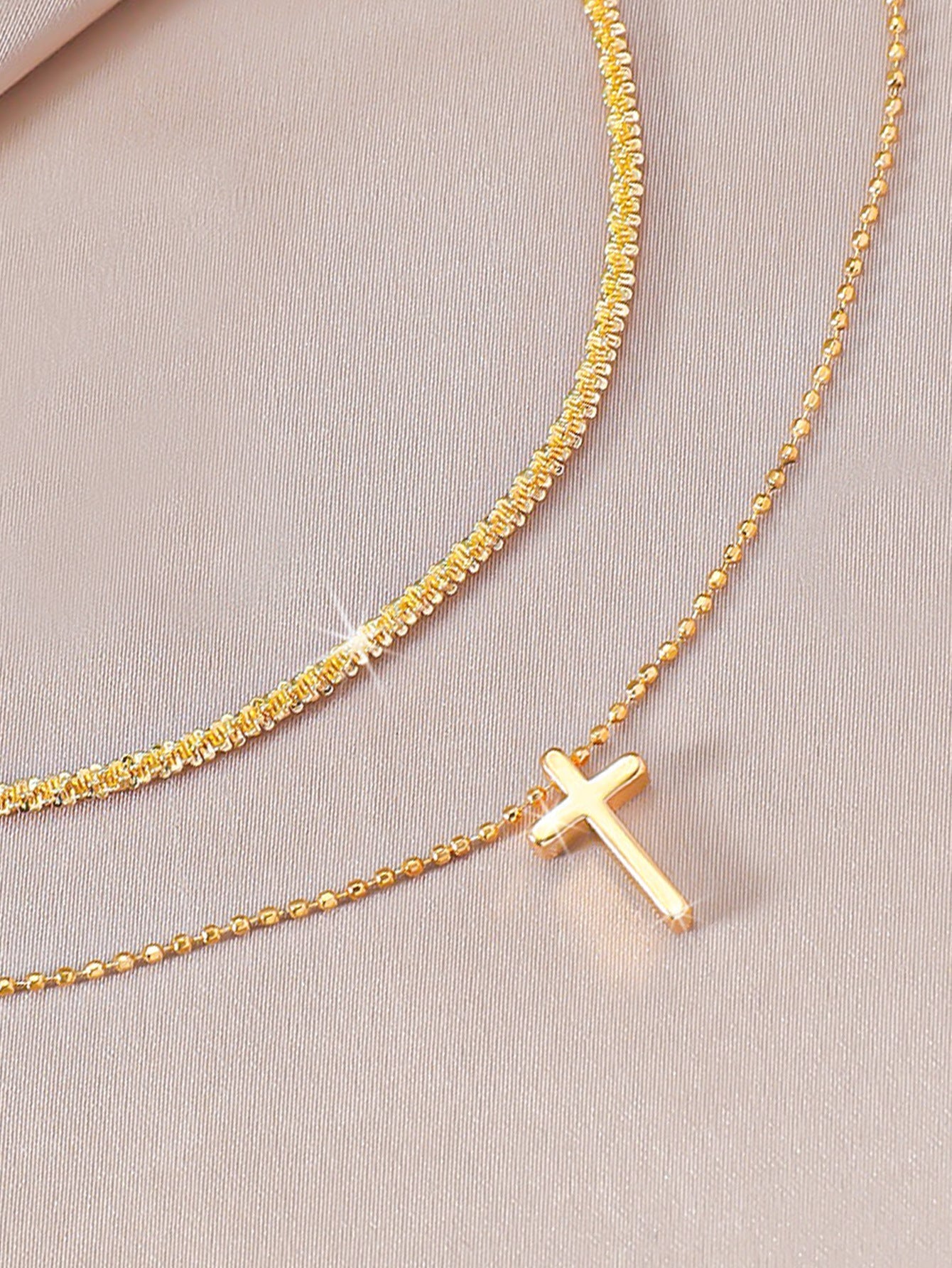 Simple Glitter Double Anklet