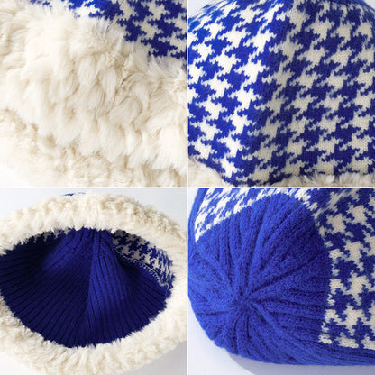 Color Block Plushed Padded Bucket Hat