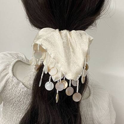 Pearl Shell Pendants Handmade Hair Tie
