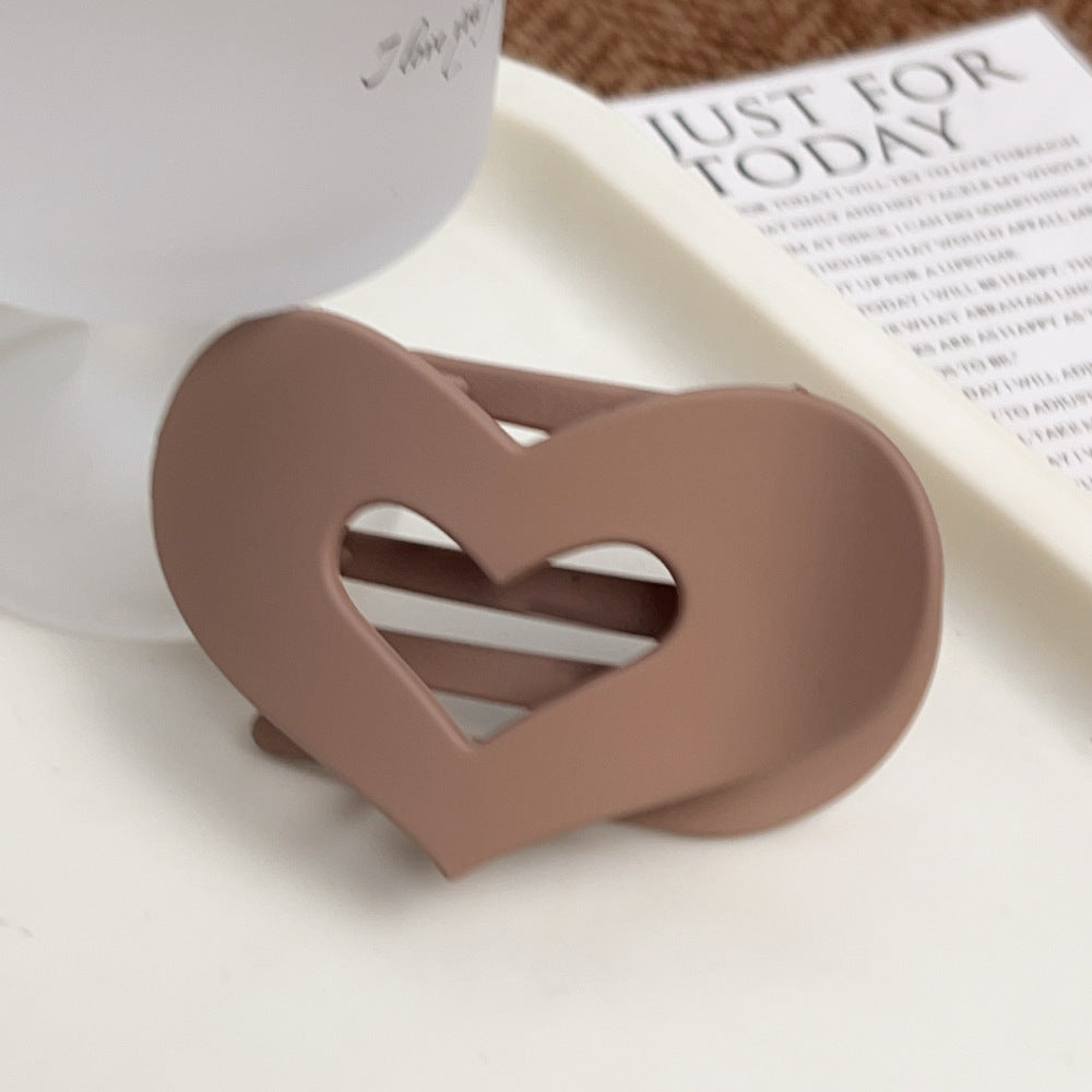 Stylish Flat Hair Heart Claw Clip