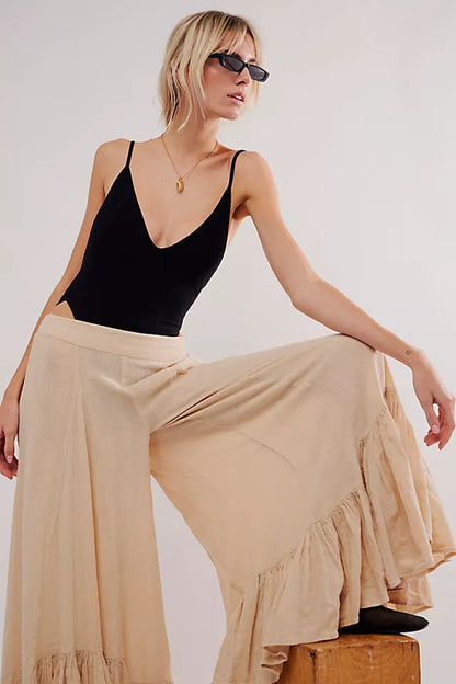 Flare Low Waist Wide Leg Pants