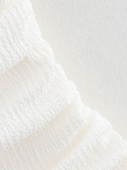 Elegant Ruffle Pleated Strap Sleevless Mini Dress