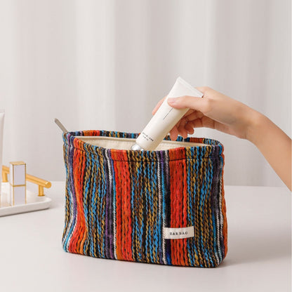 Vintage Knitted Travel Makeup Bag