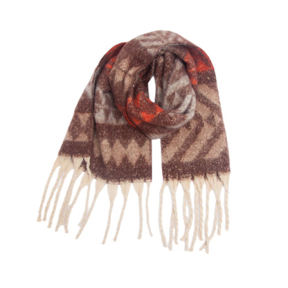 Print Tassel Contrast Color