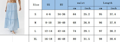 Chic Splice Pleated Lace Maxi Skirt