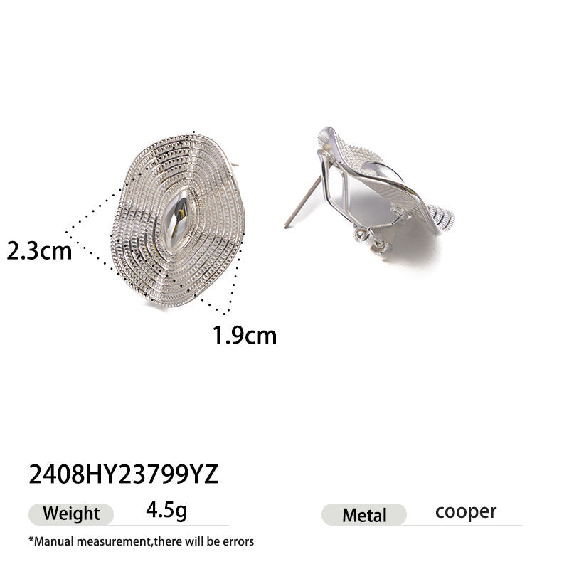 Chunky Luxury Irregular Geometric Stud Earrings