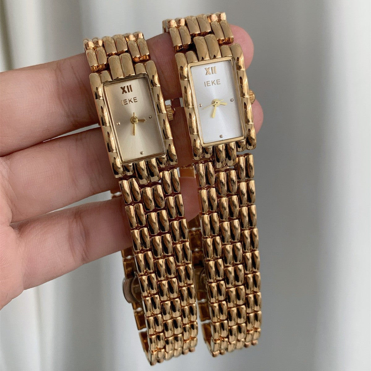 Classic Rectangular Dial Quartz Wrist Watch