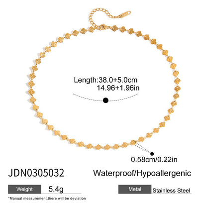 Trendy Gold Plated Choker Necklace