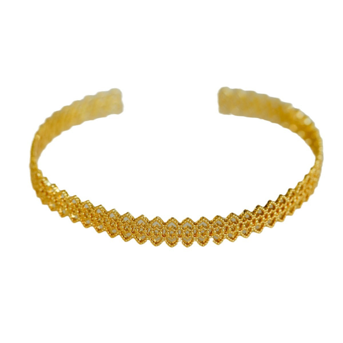 Fashion Lace Geometric Hollow Cuff Bracelet