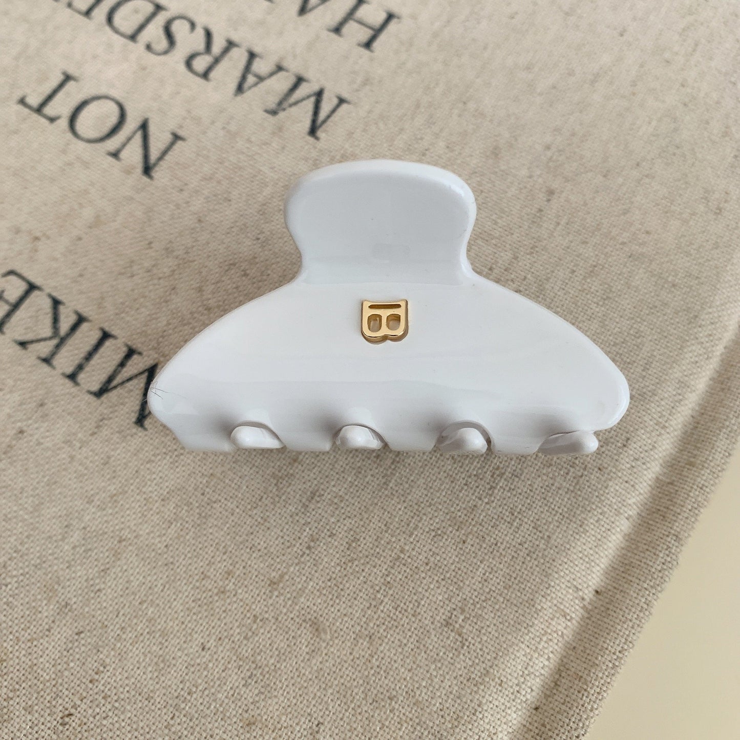 Simple Letter Acetate Hair Claw Clip