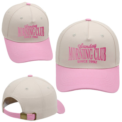 Casual Color Block Letter Embroidered Baseball Cap