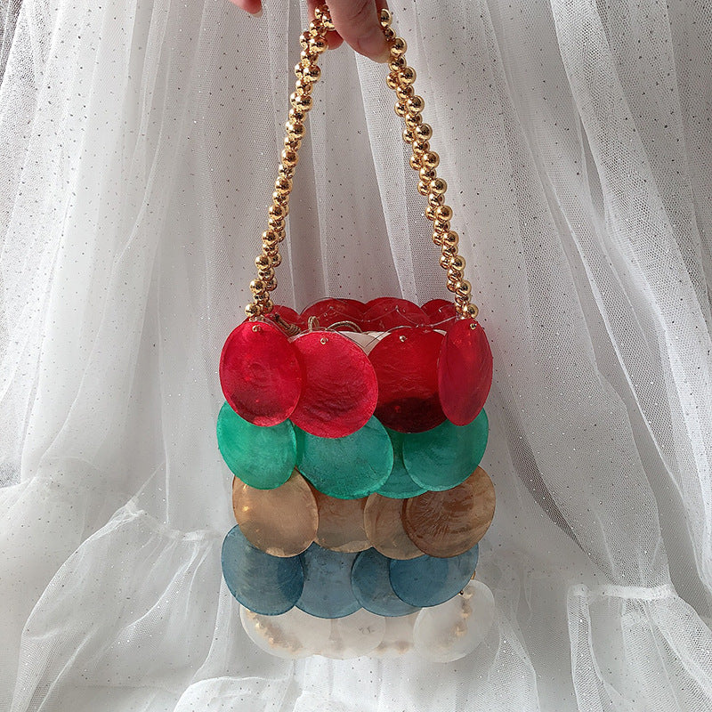 Colorful Shell Beads Chain Handmade Bags