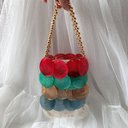 Colorful Shell Beads Chain Handmade Bags