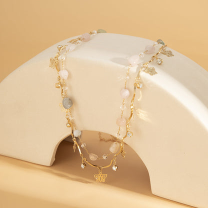 Butterfly Tassel Crystal Layered Waist Chain