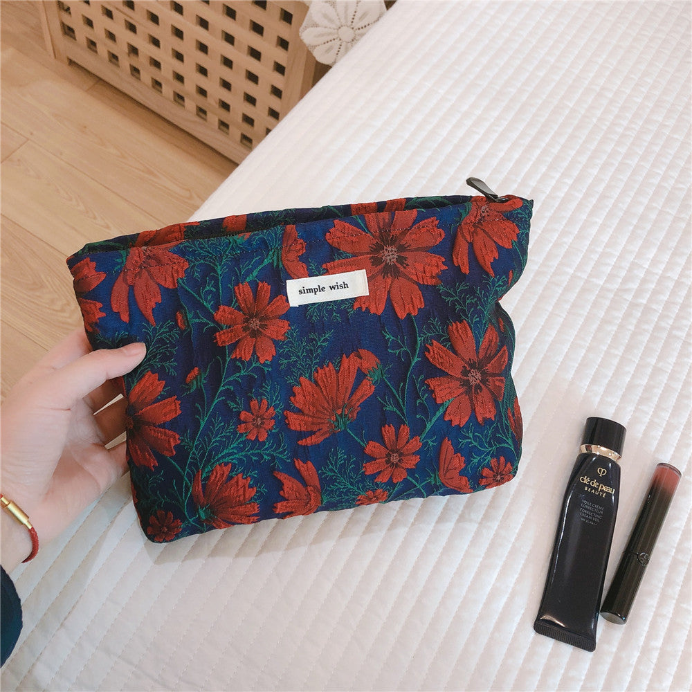 Retro Versatile Jacquard Makeup Bag