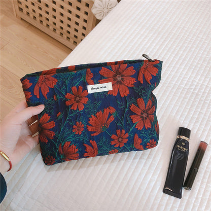 Retro Versatile Jacquard Makeup Bag