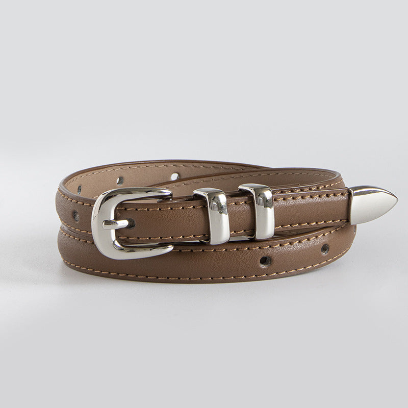 Simple Elegant Slim Leather Belt