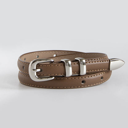 Simple Elegant Slim Leather Belt