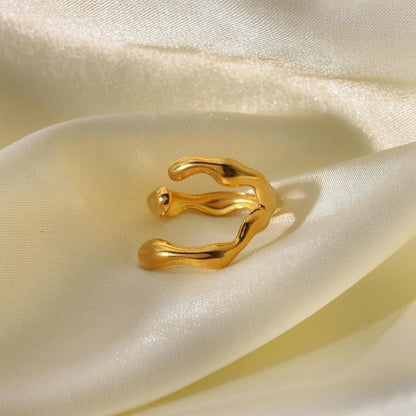 Geometric Cross Adjustable Ring