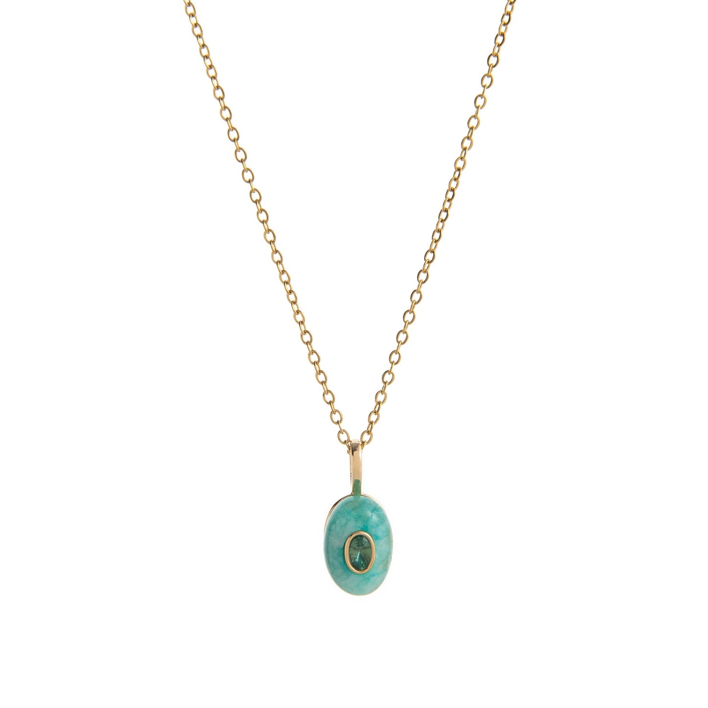 Trendy Rhinestone Waterdrop Pendant Chain Necklace