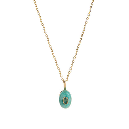 Trendy Rhinestone Waterdrop Pendant Chain Necklace