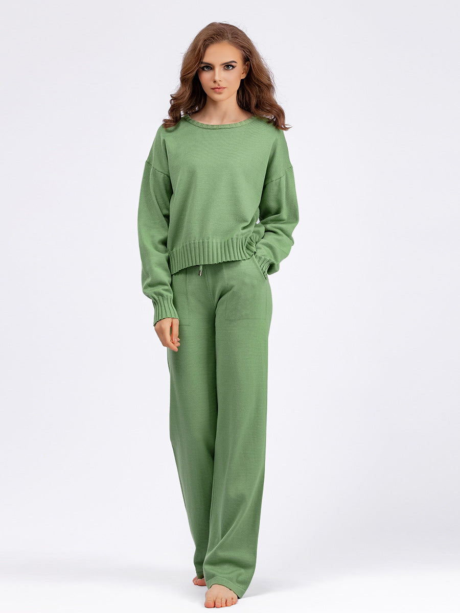 2+ Round Neck Simple Knit Sets