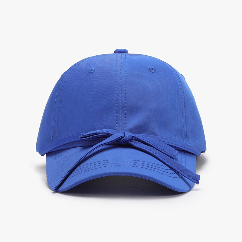 Solid Color Bow Knot Baseball Cap