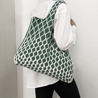 20+ Vintage Diamond Shoulder Bag Cintage Knit Tote Bag