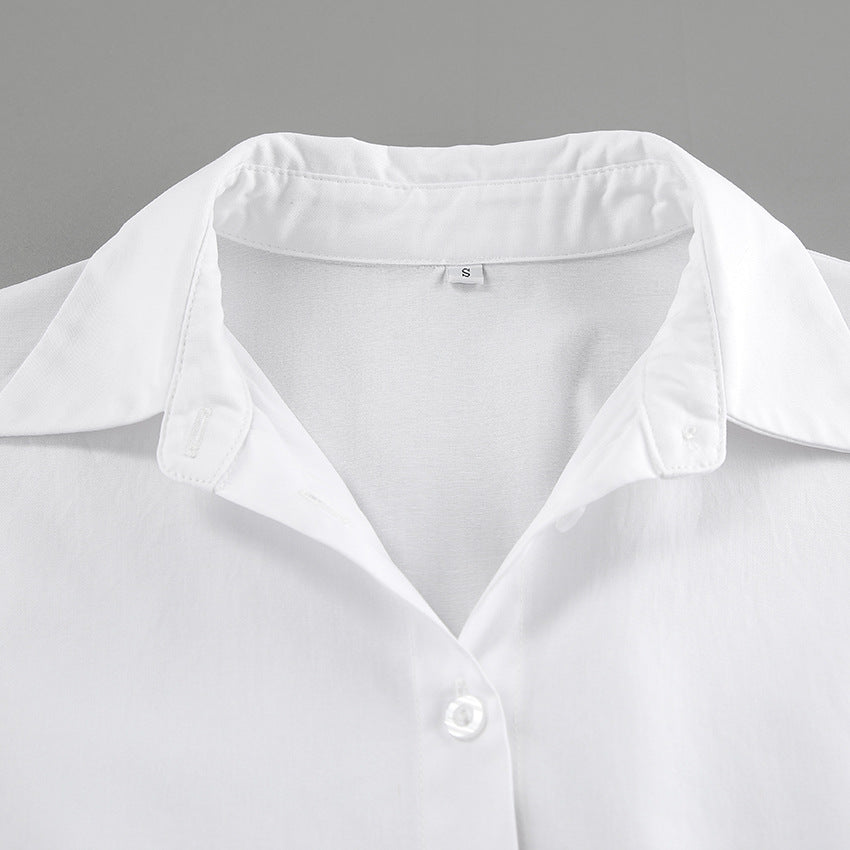 Lapel Buttons A-Line Mini Dress