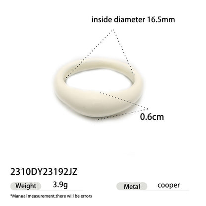 Simple Solid Color Oil Drip Rings