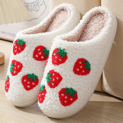 Cute Cartoon Print Cozy Slippers