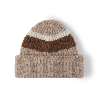 Winter Thicken Cuff Knit Wool Beanie