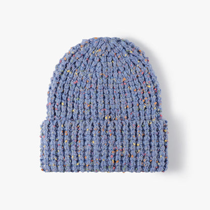 Ribbed Unisex Speckled Knit Beanie Winter Hat