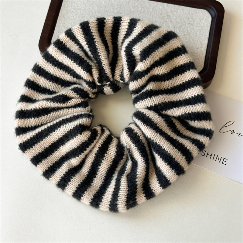 Color Block Striped Elastic Hair Tie