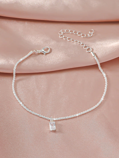 Simple Glitter Double Anklet