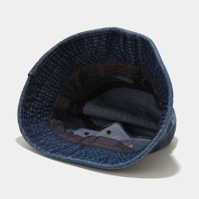 Washed Solid Color Foldable Denim Bucket Hat