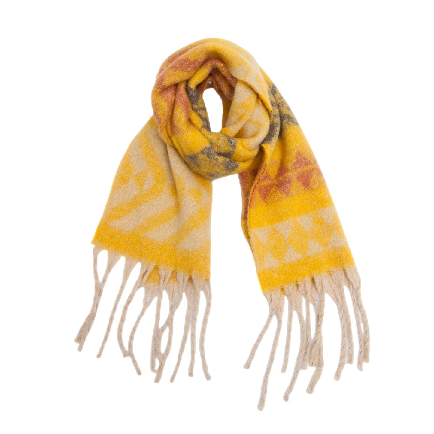 Print Tassel Contrast Color