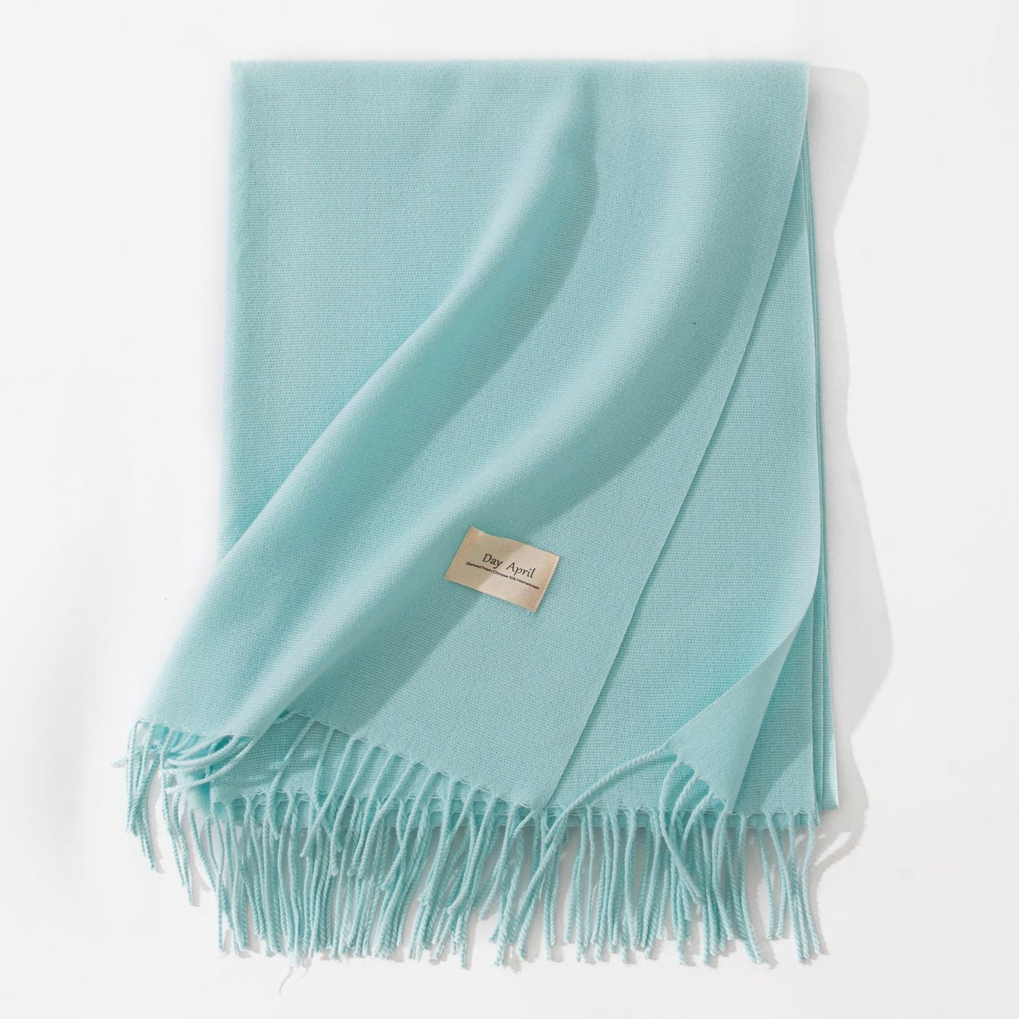 Simple Solid Color Fringed Winter Scarf
